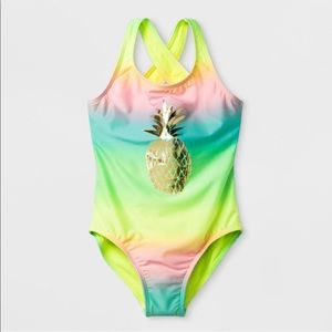 Girls Pineapple Swimsuit